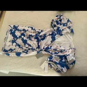 JULIA JORDAN
Floral Faux Wrap Dress In Blue Multi— size 4